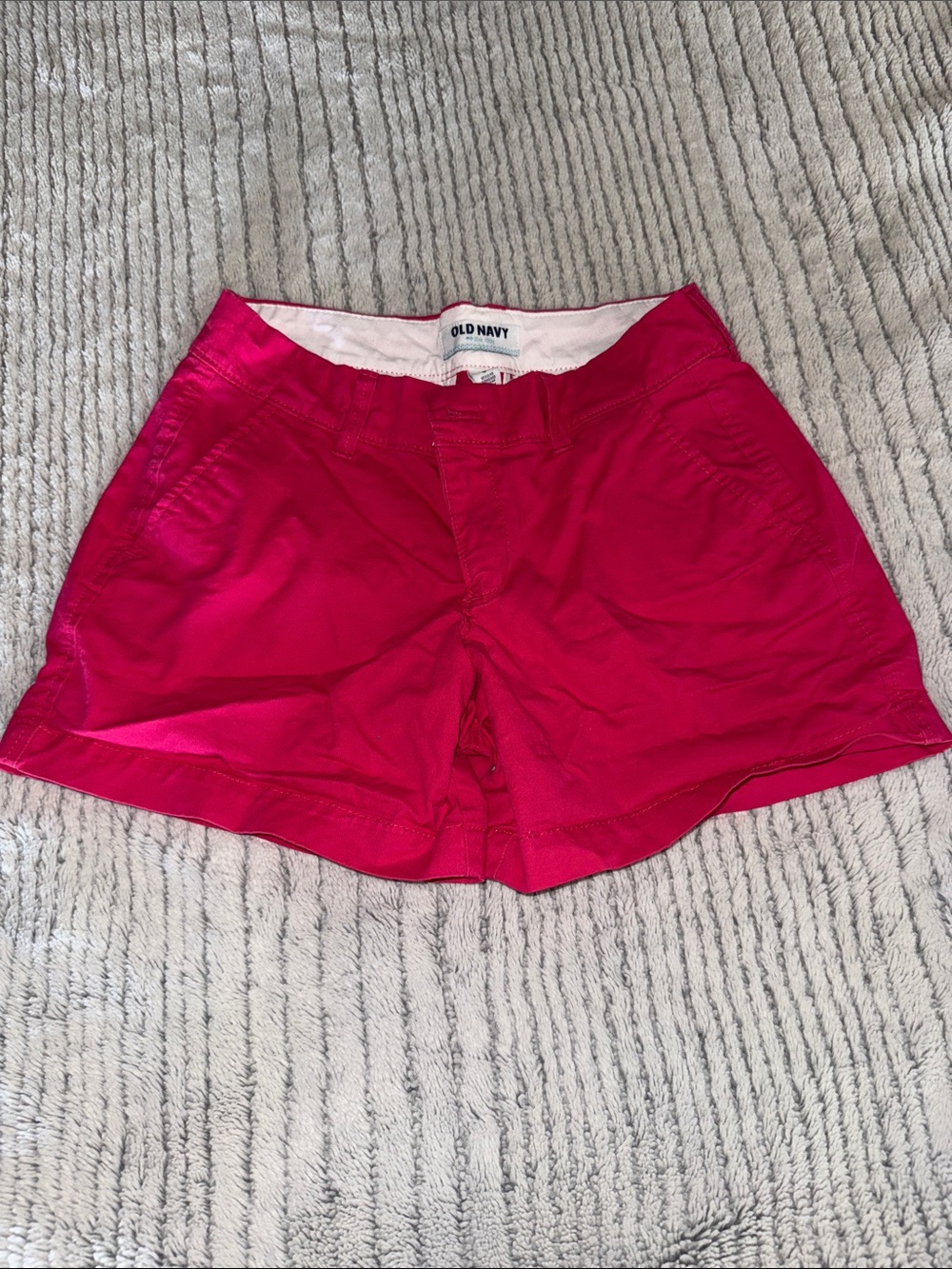 Old Navy Hot Pink Chino Bermuda Shorts